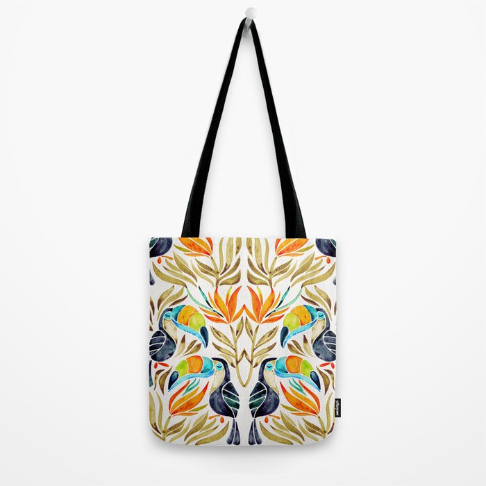 Tropical Toucans - Sepia Palette Tote Bag Gallery Image 2
