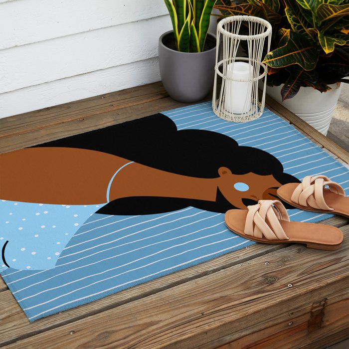 Bluesy Outdoor Rug Gallery Image 2