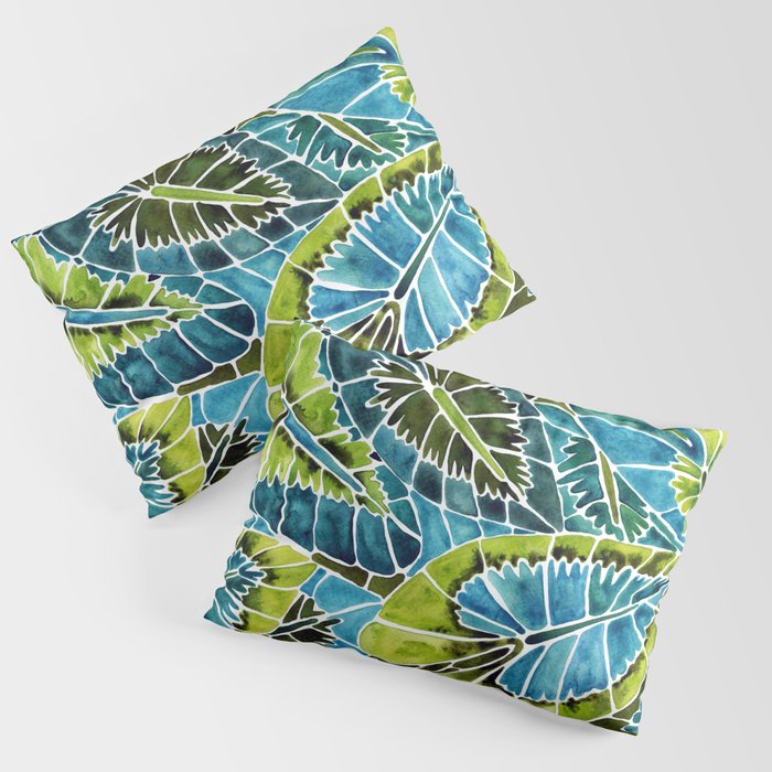 Schismatoglottis Calyptrata - Teal Palette Pillow Sham Gallery Image 1