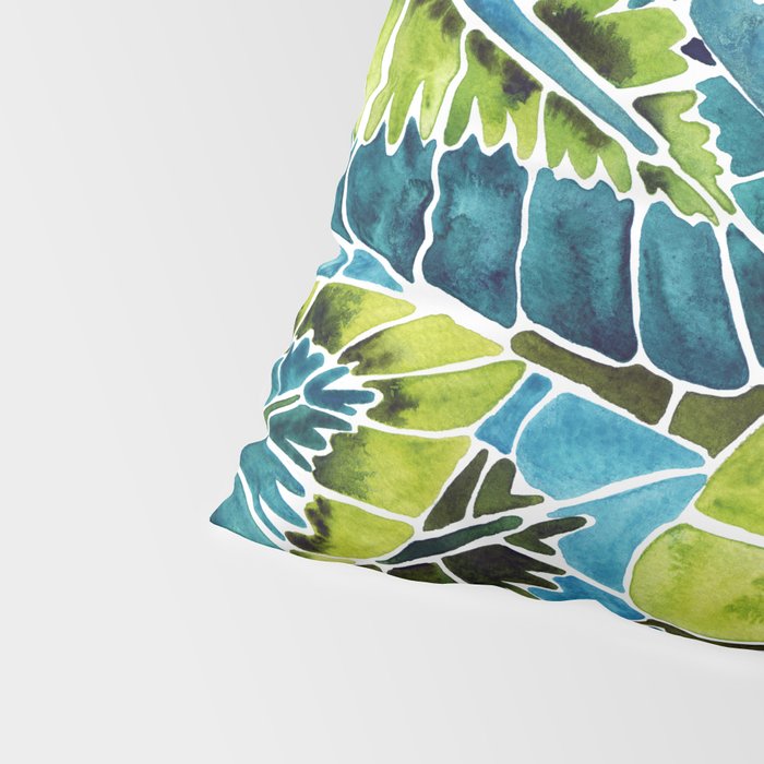 Schismatoglottis Calyptrata - Teal Palette Pillow Sham Gallery Image 4