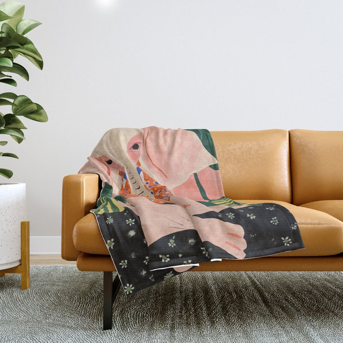Yoga Meditating Elephant Throw Blanket Gallery Image 1