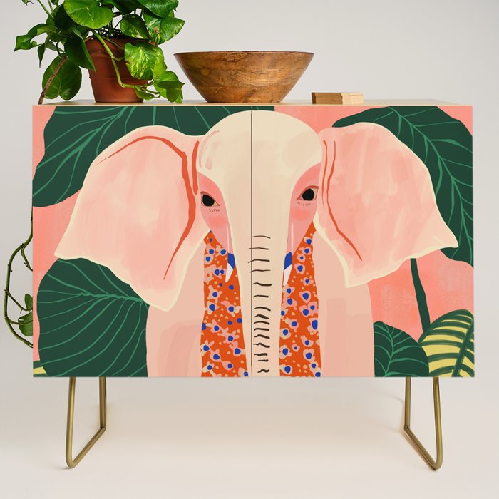 Yoga Meditating Elephant Credenza Gallery Image 1