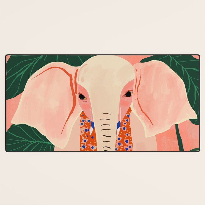 Yoga Meditating Elephant Desk Mat Gallery Image 3