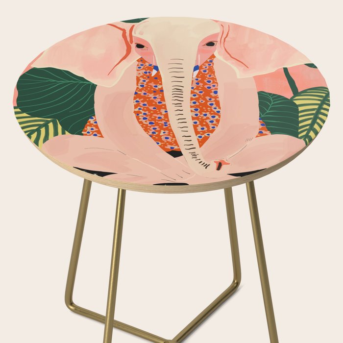 Yoga Meditating Elephant Side Table Gallery Image 2