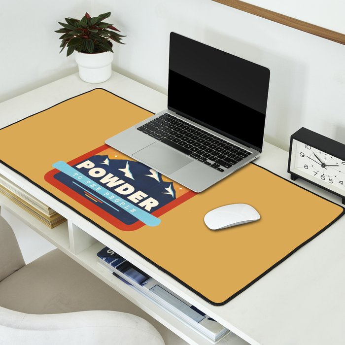 Powder To The People - Ski Badge Desk Mat Gallery Image 2