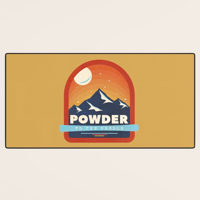 Powder To The People - Ski Badge Desk Mat Gallery Image 3
