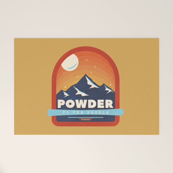 Powder To The People - Ski Badge Welcome Mat Gallery Image 1
