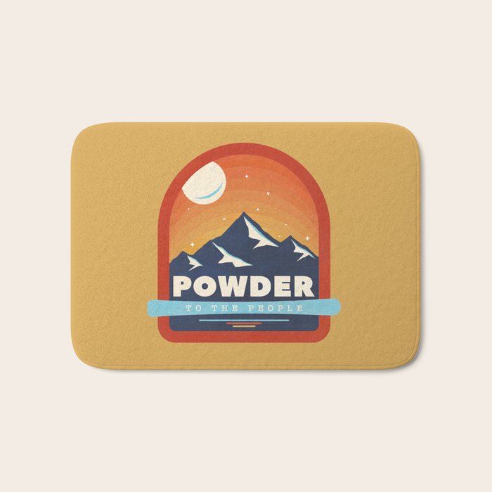 Powder To The People - Ski Badge Bath Mat Gallery Image 1