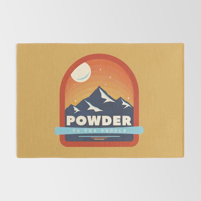 Powder To The People - Ski Badge Rug Gallery Image 2