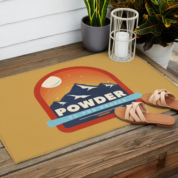 Powder To The People - Ski Badge Outdoor Rug Gallery Image 2