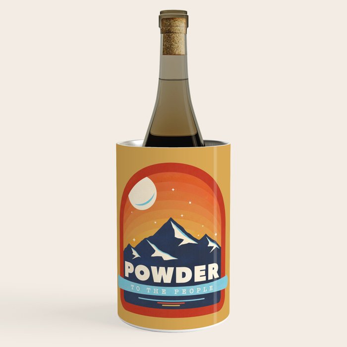 Powder To The People - Ski Badge Wine Chiller Gallery Image 1