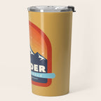 Powder To The People - Ski Badge Travel Mug Gallery Image 2