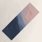 Waves In Texture - Blue & Beige Yoga Mat Gallery Image 1