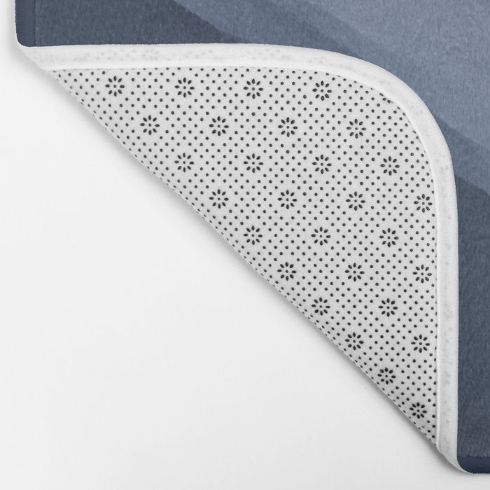Waves In Texture - Blue & Beige Bath Mat Gallery Image 2
