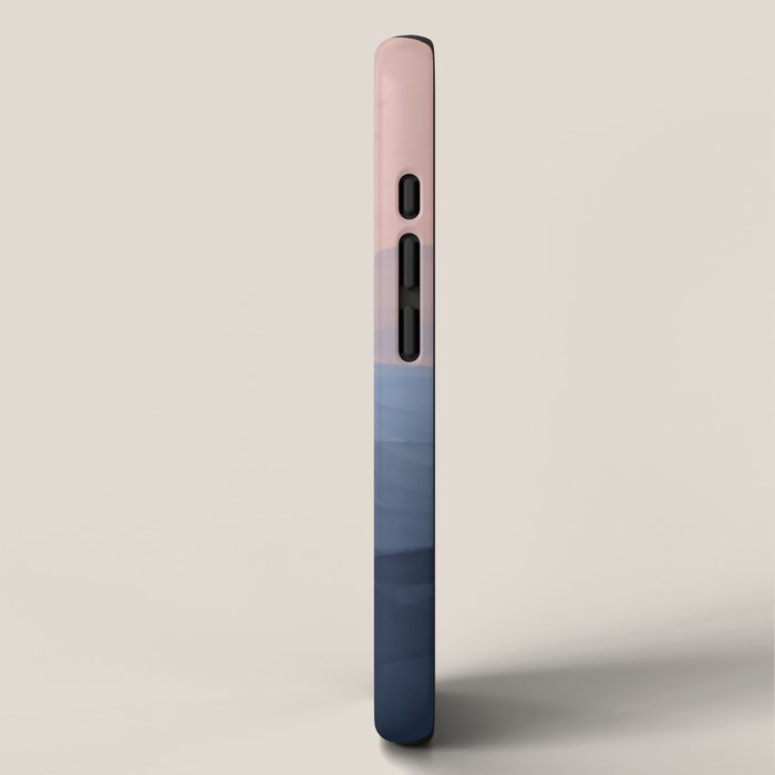 Waves In Texture - Blue & Beige iPhone Case Gallery Image 2