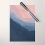 Waves In Texture - Blue & Beige Wrapping Paper Gallery Image 1