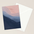 Waves In Texture - Blue & Beige Stationery Card Gallery Image 2