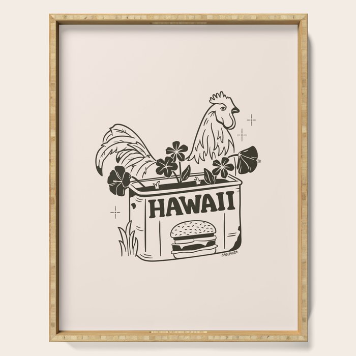 HAWAII (In Cream) Serving Tray Gallery Image 1