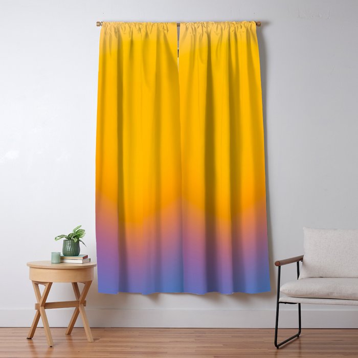 Vibrant yellow sunset Window Curtain Gallery Image 5
