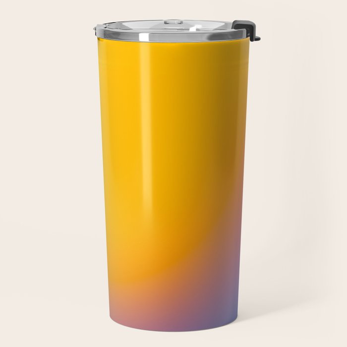 Vibrant yellow sunset Travel Mug Gallery Image 2