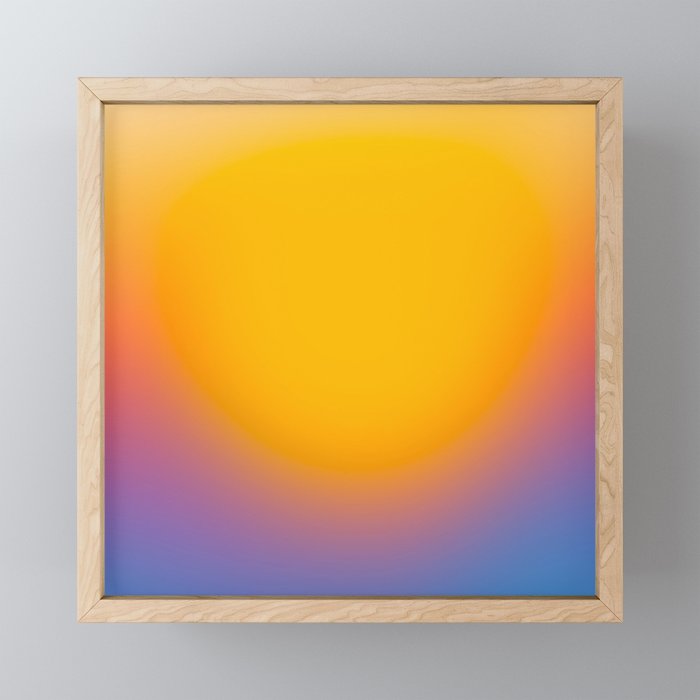 Vibrant yellow sunset Mini Art Print Gallery Image 1