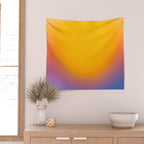Vibrant yellow sunset Wall Tapestry Gallery Image 2