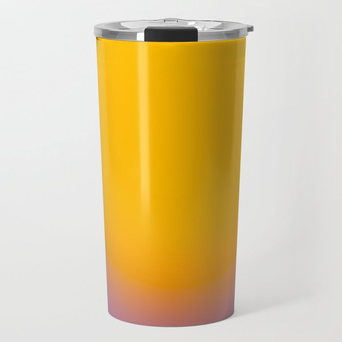 Vibrant yellow sunset Travel Mug Gallery Image 1
