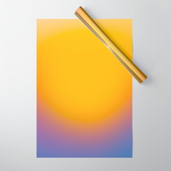 Vibrant yellow sunset Wrapping Paper Gallery Image 1