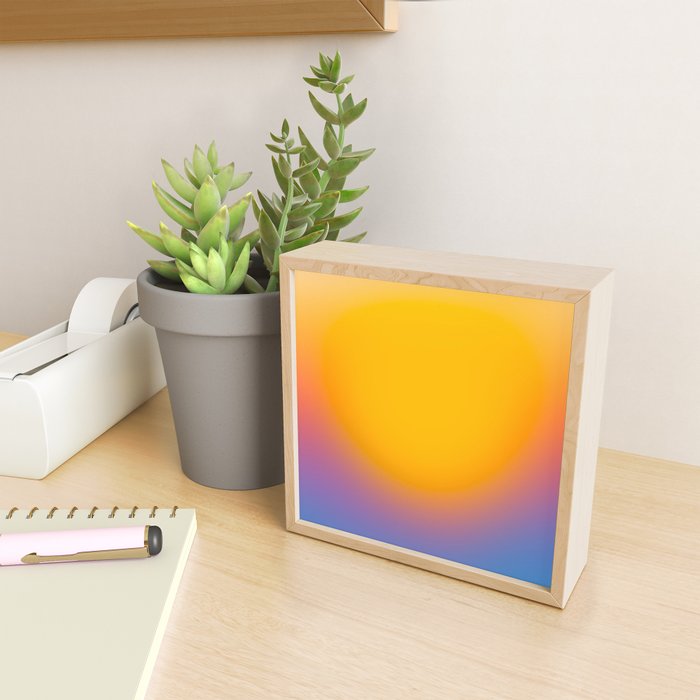 Vibrant yellow sunset Mini Art Print Gallery Image 2