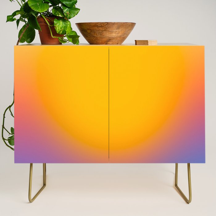 Vibrant yellow sunset Credenza Gallery Image 1