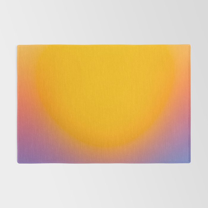 Vibrant yellow sunset Rug Gallery Image 2