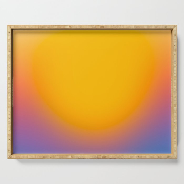 Vibrant yellow sunset Serving Tray Gallery Image 1