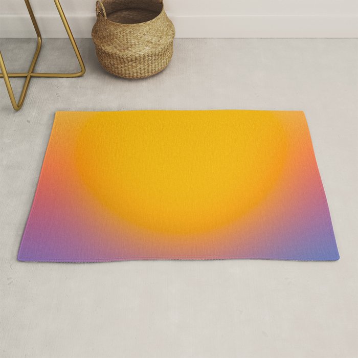 Vibrant yellow sunset Rug Gallery Image 1