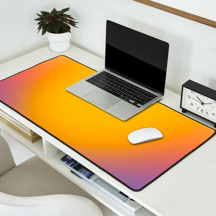 Vibrant yellow sunset Desk Mat Gallery Image 2