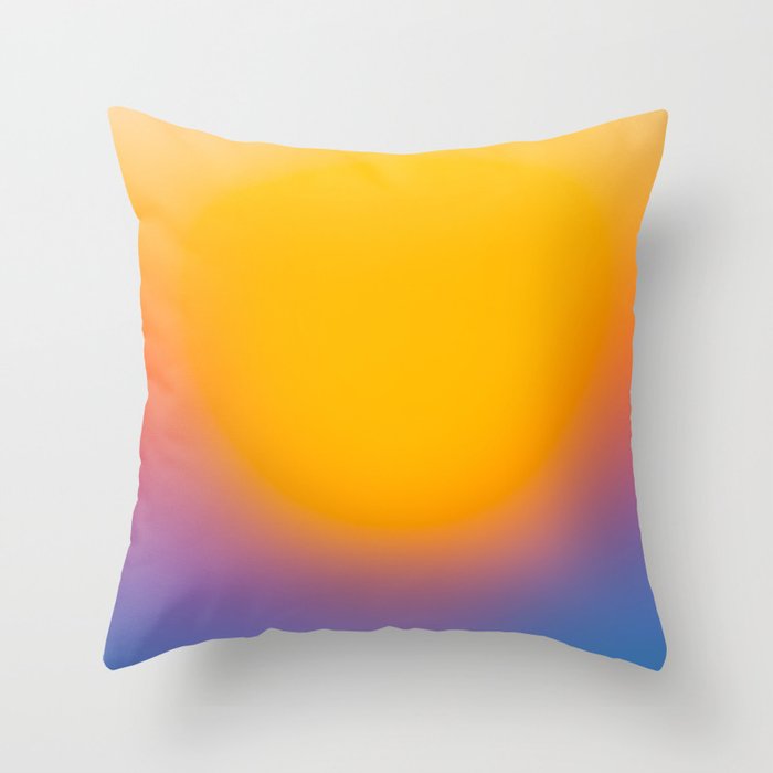 Vibrant yellow sunset Throw Pillow Gallery Image 6