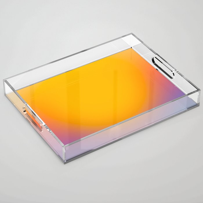 Vibrant yellow sunset Acrylic Tray Gallery Image 1