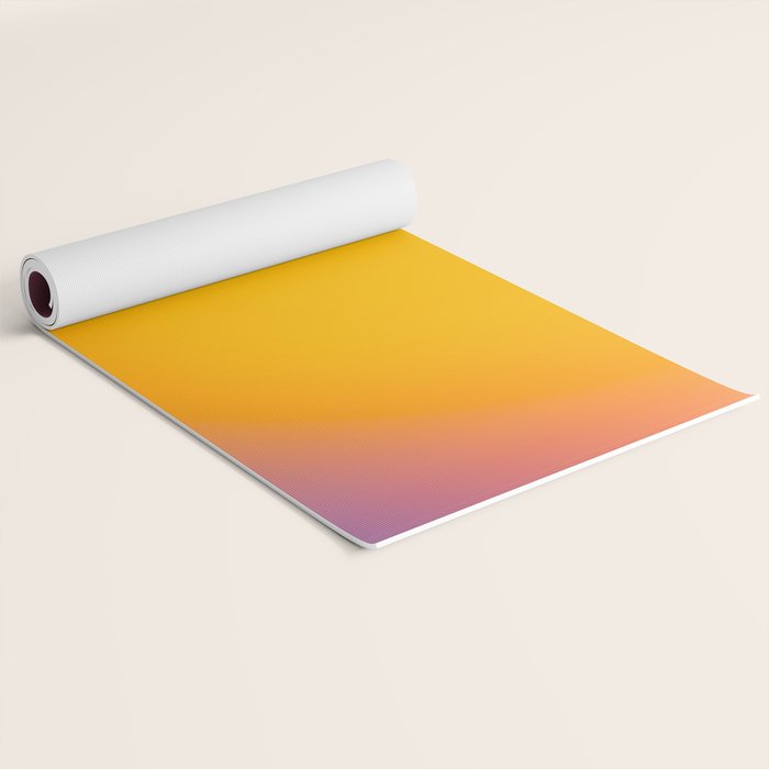 Vibrant yellow sunset Yoga Mat Gallery Image 2