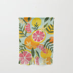 Grapefruit Blooms - Mint Palette Wall Hanging Gallery Image 1