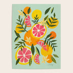 Grapefruit Blooms - Mint Palette Poster Gallery Image 4