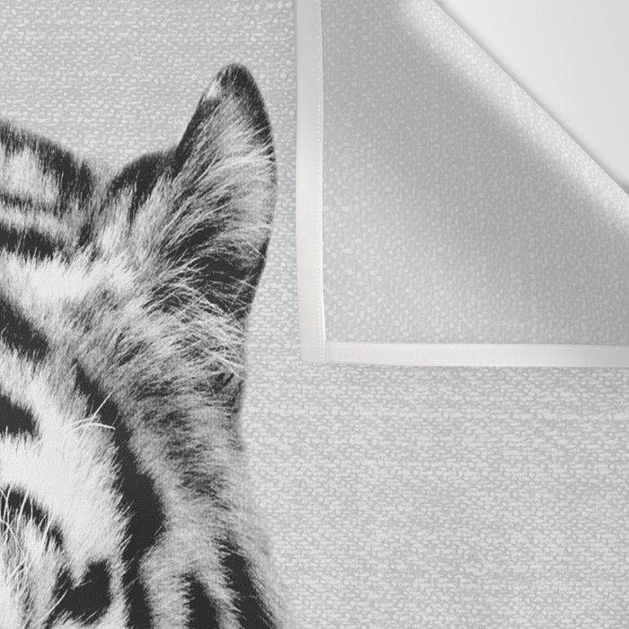 Tiger - Black & White Wall Tapestry Gallery Image 3