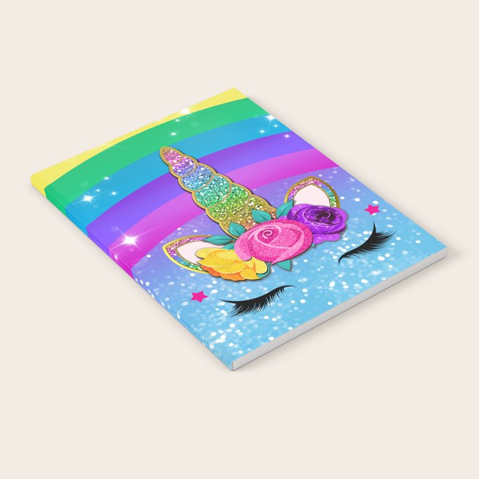 Rainbow Sparkle Unicorn Notebook Gallery Image 1