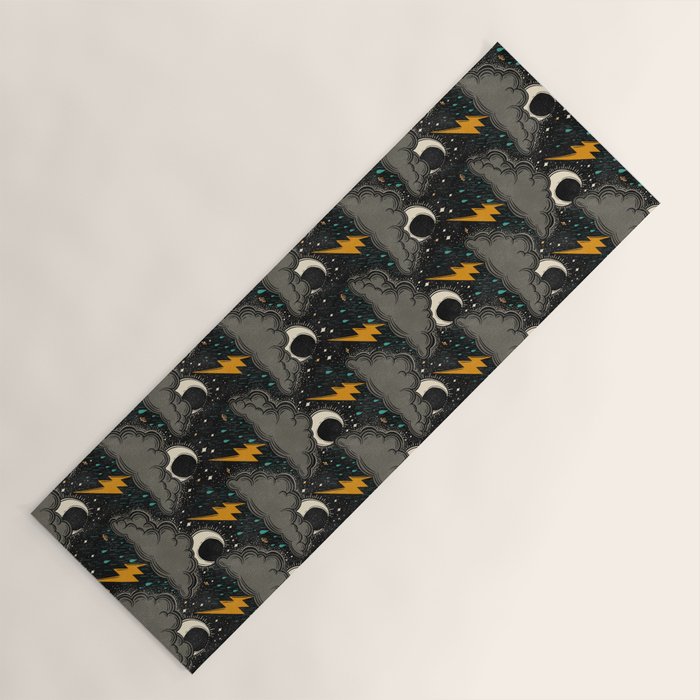Stormy Night - Gray  Yoga Mat Gallery Image 1
