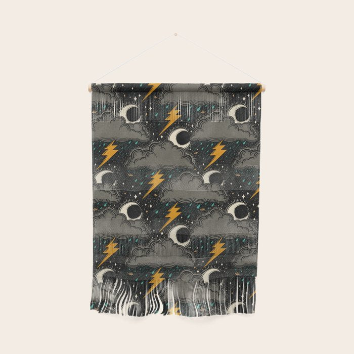 Stormy Night - Gray  Wall Hanging Gallery Image 1
