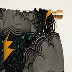 Stormy Night - Gray  Window Curtain Gallery Image 2