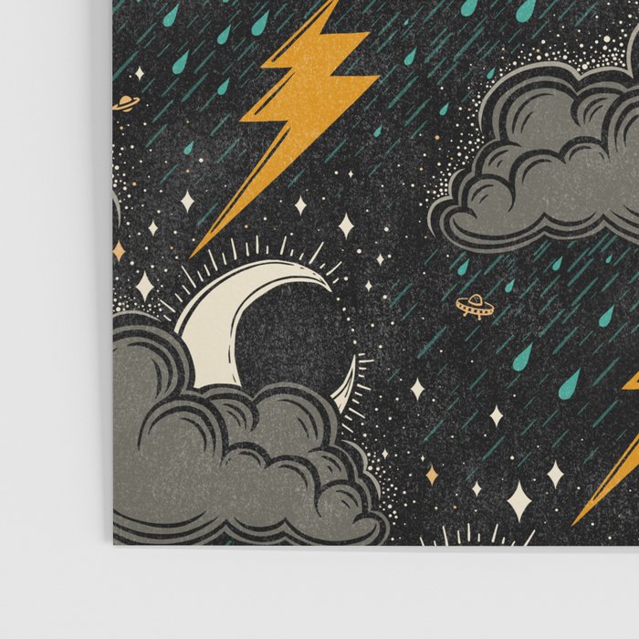 Stormy Night - Gray  Poster Gallery Image 3