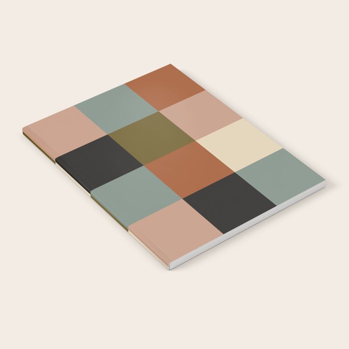 Bold Colorful Checks Pattern - Large II Notebook Gallery Image 2