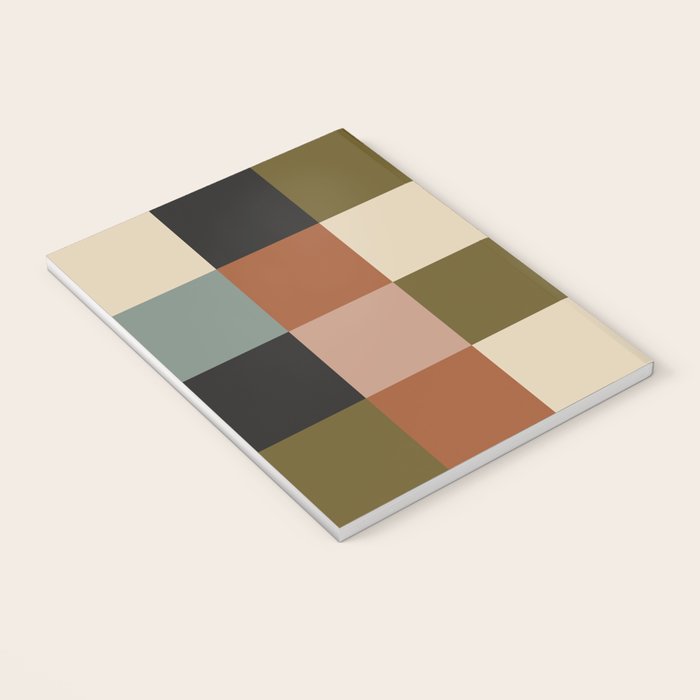 Bold Colorful Checks Pattern - Large II Notebook Gallery Image 3