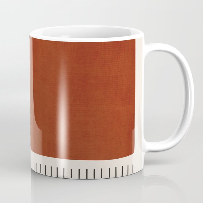 Red Rust Navy Blue Black Lines Coffee Mug Gallery Image 1