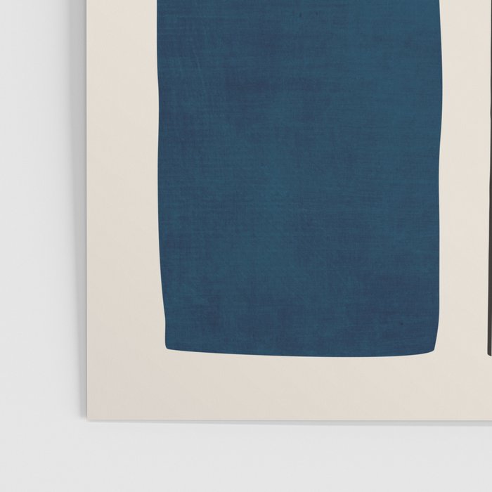 Red Rust Navy Blue Black Lines Poster Gallery Image 3
