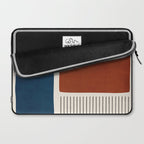 Red Rust Navy Blue Black Lines Laptop Sleeve Gallery Image 2